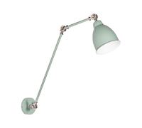 Beliani Lampe Murale Moderne à Long Bras Articulé Projecteur pour Lecture en Métal Vert Clair Finition Mate Mississippi