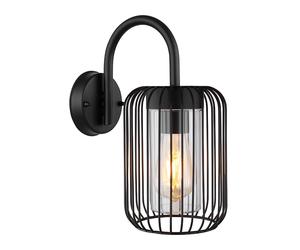Lampe murale mur de maison Lampe extérieure en acier inoxydable Lanterne noire Lampe de terrasse Lampe de jardin IP44, plastique métal, 1x douille E27, LxH 16x32,5 cm