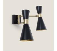 Lampe Murale Orientable Métal Jigger 2 Spots Noir