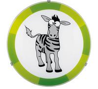 Lampe murale pour enfants Chambre de jeu Motif zèbre Lampe en verre TÉLÉCOMMANDE en kit avec ampoules LED RVB