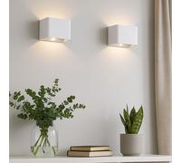 Applique LED Détecteur de mouvement Applique accu Salon Lumière de couloir Up & Down, faisceau lumineux réglable, blanc, 1W 55Lm blanc chaud, LxLxH 10,2x10,2x8 cm, 2 pièces