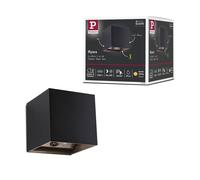 Lampe Murale Rechargeable À Led Nyara Ip44 3000k 100x100mm 2x1w / 1w Noir
