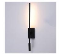 Lampe murale réglable applique murale linéaire LED Mount mural léger avec la lampe de lecture de lit focalisé sur l'interrupteur, lampe de tête de lit de décoration de salon minimaliste pour la