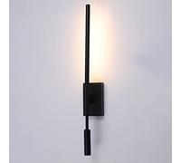 Lampe murale réglable applique murale linéaire LED Mount mural léger avec la lampe de lecture de lit focalisé sur l'interrupteur, lampe de tête de lit de décoration de salon minimaliste pour la