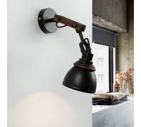 Lampe Murale Rétro Métal Bois Réglable E14 Applique Cuisine Salon