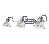 Lampe murale/salle de bain Lumière Antoine Metal Chrom E14 3X Max 40W IP44 H: 14cm L: 65 cm B: 18cm Dimmable