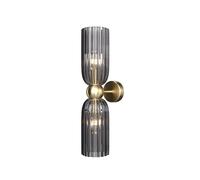 Lampe Murale Salon Or Gris B:10 Cm E14 Haut Bas Applique 2-Feu