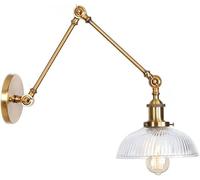 Lampe Murale Scoe Antique Design Verre Bras De Natation Applique Murale Lampe De Lecture Rétro Lampe De Chevet Maison Industrielle LED Appliques Murales Luminaire Facile à Installer, C