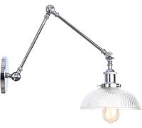 Lampe Murale Scoe Antique Design Verre Bras De Natation Applique Murale Lampe De Lecture Rétro Lampe De Chevet Maison Industrielle LED Appliques Murales Luminaire Facile à Installer, D