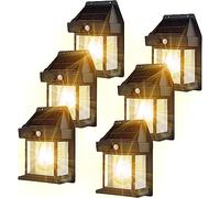 Lampe murale solaire au tungstène Rocky Green, 2023 Nouvelle applique murale LED sans fil du soir à l'aube avec détecteur de mouvement, IP65 Éclairage de sécurité solaire étanche, pour montage mural