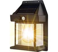 Lampe murale solaire au tungstène Rocky Green, 2023 Nouvelle applique murale LED sans fil du soir à l'aube avec détecteur de mouvement, IP65 Éclairage de sécurité solaire étanche, pour montage mural