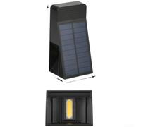 Lampe murale solaire d'extérieur avec angle de faisceau réglable et boîtier résistant aux intempéries, dispose d'un capteur de lumière automatique pour le fonctionnement du crépuscule à l'aube (B)