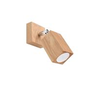 Lampe Murale Spot En Bois Réglable GU10 Carrée Liseuse Chambre À Coucher