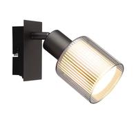 Lampe Murale Spot En Verre Chromé Noir Avec Interrupteur Orientable