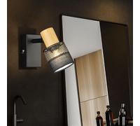 Lampe Murale Spot Lampe De Salle À Manger En Tissu Bois Mobile H 17 Cm