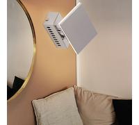 Applique, applique murale, spot, spot, lampe de couloir, lampe de chambre, veilleuse, spot mobile, métal, chrome, verre, 1x LED 5W 400Lm blanc chaud, DxH 15x10cm