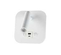 Lampe murale tete de lit LED avec USB 8W 830lm 3000K blanc liseuse