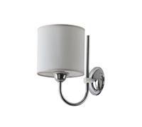 Lampe Murale Tissu Moderne Chrome Gris REKA Applique Chambre À Coucher Salon