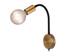 Lampe murale vintage Chambre à coucher Chambre d'amis Lampe Flexo mobile OR en set avec ampoules LED incluses