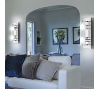 Lampe Murale Wandleuchte Chambre Applique Verre Satiné LED Set 2 Pièces