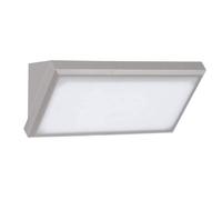 Applique murale moderne LED V-TAC 12W - Lampe de paysage LED moyenne - Lumière douce 3000K Blanc chaud - Lampe d'extérieur étanche IP65 - Gris - Applique murale compatible avec les capteurs