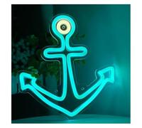 Lampe néon Ancres de décoration fête pour enseigne au néon alimentées par un interrupteur à bouton Ancre pour lumière pour chambre