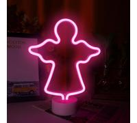 Lampe Néon En Forme D'ange Pour Chambre À Coucher, Veilleuse Led, Alimentée Par Batterie/Usb, Décoration Pour Noël, Fête D'anniversaire, Chambre À Coucher, Lampe De Table, Cadeau Pour Enfants