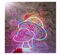 Lampe Néon Lampe néon champignon apaisante pour arc-en-ciel 3D Art Interrupteur à intensité variable