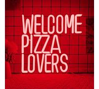 Lampe néon LED à intensité variable pour les amateurs de pizza, restaurant familial, salle de divertissement, fête sur le thème des aliments, cadeau décoratif pour les amateurs de pizza, famille