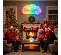 Lampe nuage à DEL à monter soi-même, alimentée par USB, décoration avec effet d'éclairage 3D, synchronisation de la musique, lampe de plafond USB pour chambre à coucher, décoration de salle de jeux