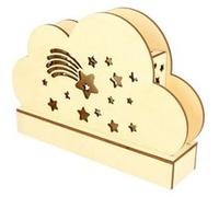 Lampe Nuage en bois à décorer 25 x 13,7 cm Beige G