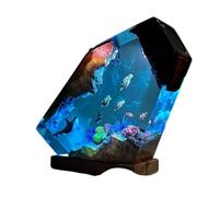 Lampe Océan en Résine, Lampe de Table, Décoration de Bureau Homme, Veilleuse LED Créatures des Profondeurs