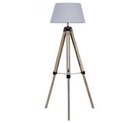 Lampe ""Oniro"" avec trépied - Beige/Gris clair - D 46 x H 144 cm