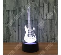 TD® Lampe optique poser décoratif tactile 7 couleurs illusion optique - modèle guitare - faible consommation câble USB 3 piles AAA