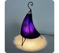 Lampe orientale Lampe au henné Lampe marocaine en cuir Lampe de table Lampadaire Henné Tissir Orient 35-38 cm, violet