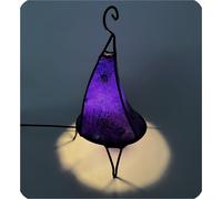 Lampe orientale lampe au henné lampe marocaine en cuir lampe de table lampadaire henné Tissir soleil 35-38 cm, violet