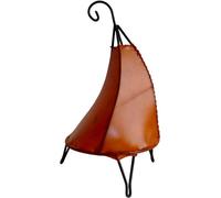 Lampe orientale Lampe au henné Lampe marocaine en cuir Lampe de table Lampadaire Henné Tissir uni 35-38 cm, orange