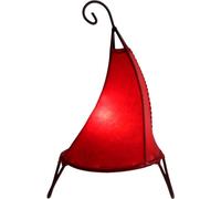 Lampe orientale Lampe au henné Lampe marocaine en cuir Lampe de table Lampadaire Henné Tissir uni 35-38 cm, rouge