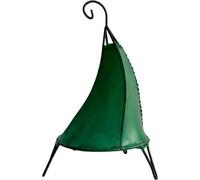 Lampe orientale Lampe au henné Lampe marocaine en cuir Lampe de table Lampadaire Henné Tissir uni 35-38 cm, vert