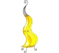 Lampe orientale Lampe au henné Lampe marocaine en cuir Lampe de table Lampadaire Mogador Roue fleurie 80 cm, jaune