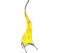 Lampe orientale Lampe au henné Lampe marocaine en cuir Lampe de table Lampadaire Paris Soleil 100 cm, jaune