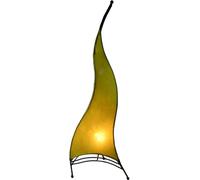 Lampe orientale Lampe au henné Lampe marocaine en cuir Lampe de table Lampadaire Paris uni 100 cm, jaune