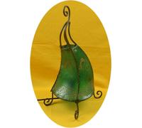 Lampe orientale Lampe henné marocain en cuir Lampe de table Lampadaire Coq Gecko 40 cm, vert
