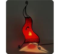 Lampe orientale Lampe henné marocain en cuir Lampe de table Lampadaire Essaouira Gecko 50 cm, rouge