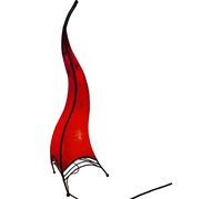 Lampe orientale Lampe henné marocain en cuir Lampe de table Lampadaire Paris Soleil 100 cm, rouge
