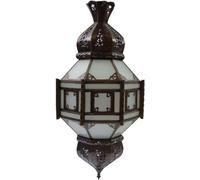 Lampe orientale marocaine Palais Lanterne Plafonnier Lampe à suspendre TEMPLE 60 cm, blanc