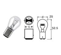 Lampe OSRAM 12-21 / 5 BAY15D For Honda 90 C Supercub 1982-1996