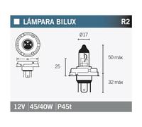 Lampe OSRAM 64183 r2 pour Moto Pièces de Rechange Accessoires Qualité
