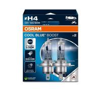 Osram Lampes de phares halogènes COOL BLUE® BOOST H4 – Jusqu'à 5500K – Pack 2 (tout-terrain)