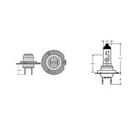 Lampe Osram H7 12V 55W Ultra Life PX26D Pour Suzuki 250 AN Burgman 2003-2006